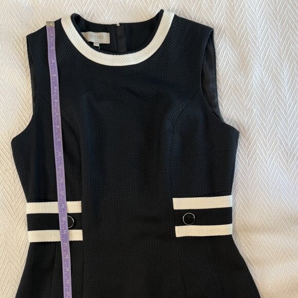 HOBB Jacquie Dress, size 8 Black /Ivory - Picture 8 of 14